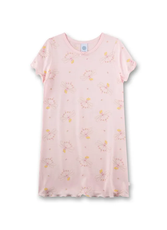 sanetta-m-dchen-nachthemd-kurzarm-rosa-fee-nachthemd-aus-baumwoll-modal-mix image 1
