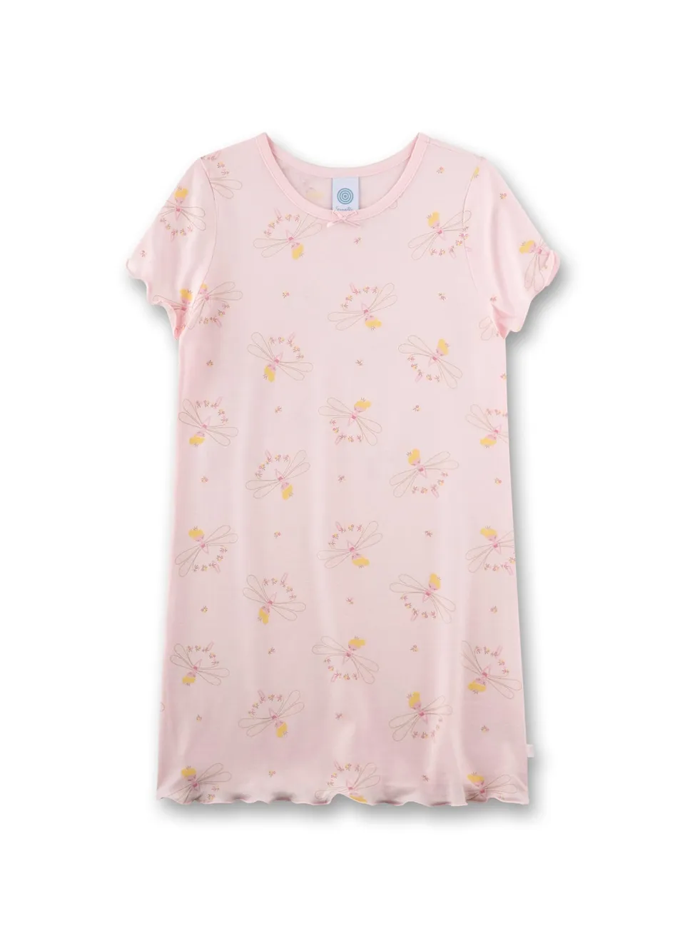 sanetta-m-dchen-nachthemd-kurzarm-rosa-fee-nachthemd-aus-baumwoll-modal-mix image 1
