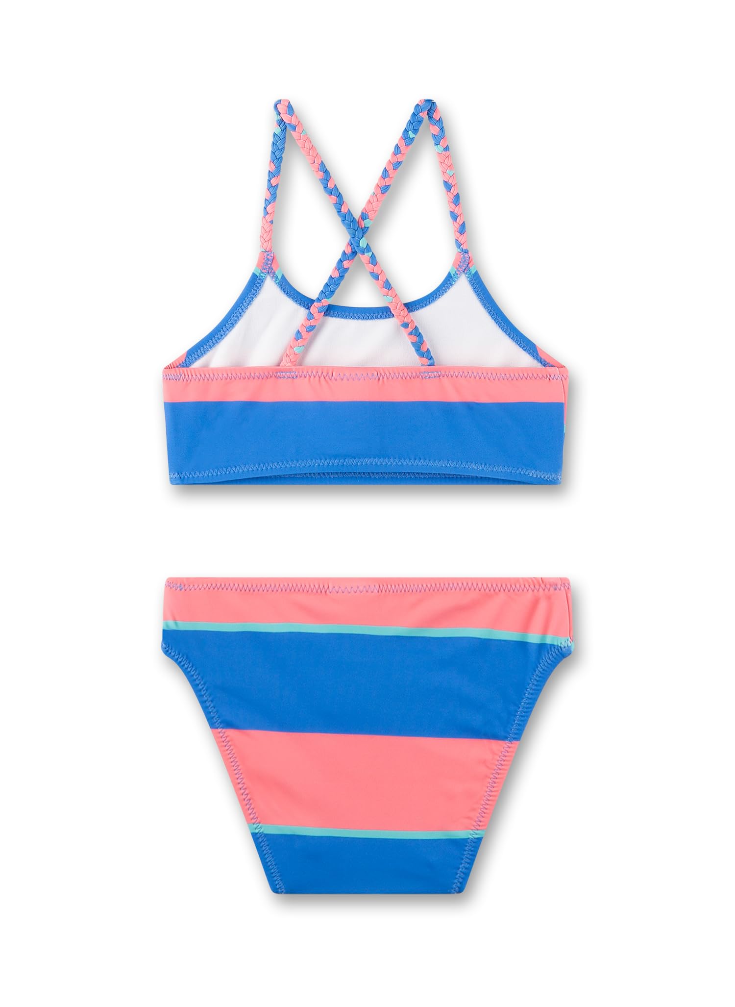sanetta-m-dchen-bikini-blau-gestreift-bikini-aus-recyceltem-polyester-mix image 2