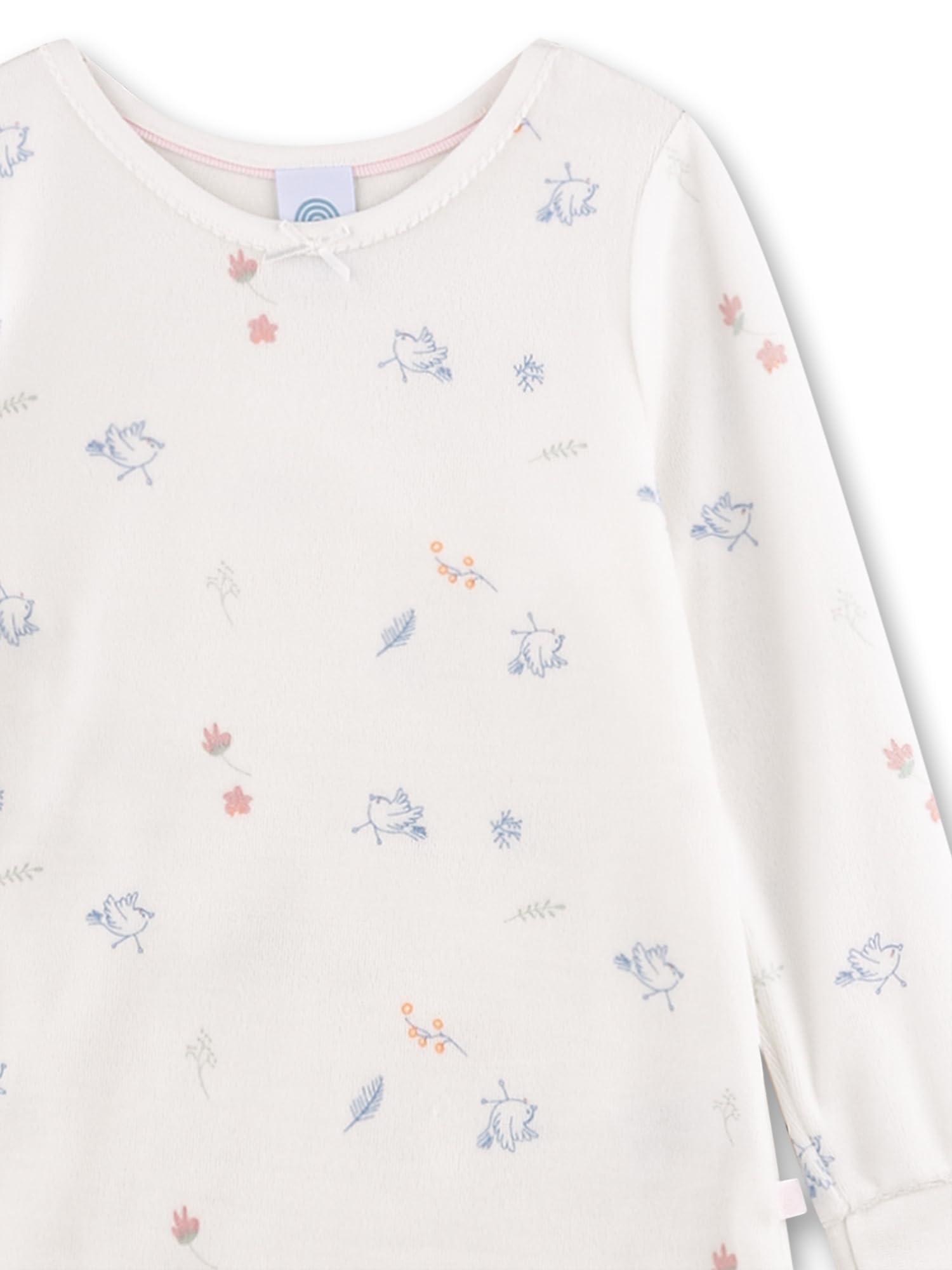 sanetta-m-dchen-schlafanzug-off-white-birds-aus-nicki image 3