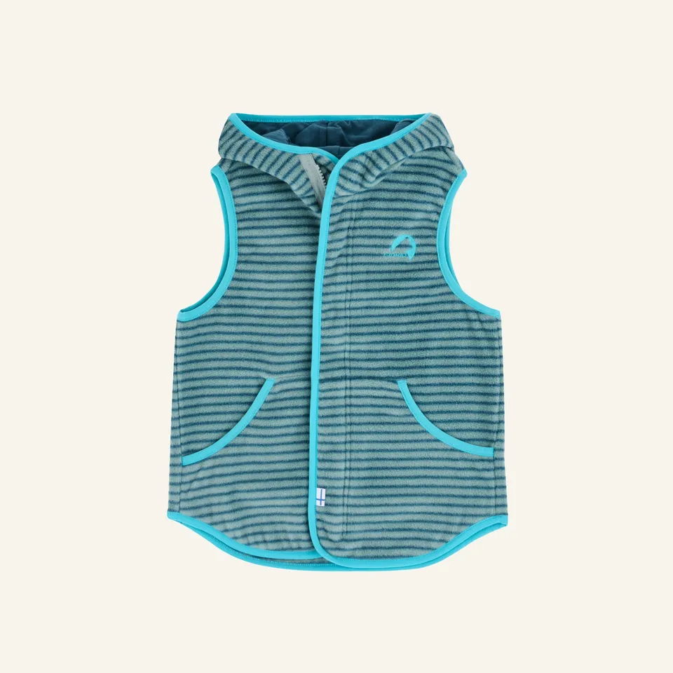 finkid-onni-sport-fleece-weste-kinder-zip-in-gestreift image 1