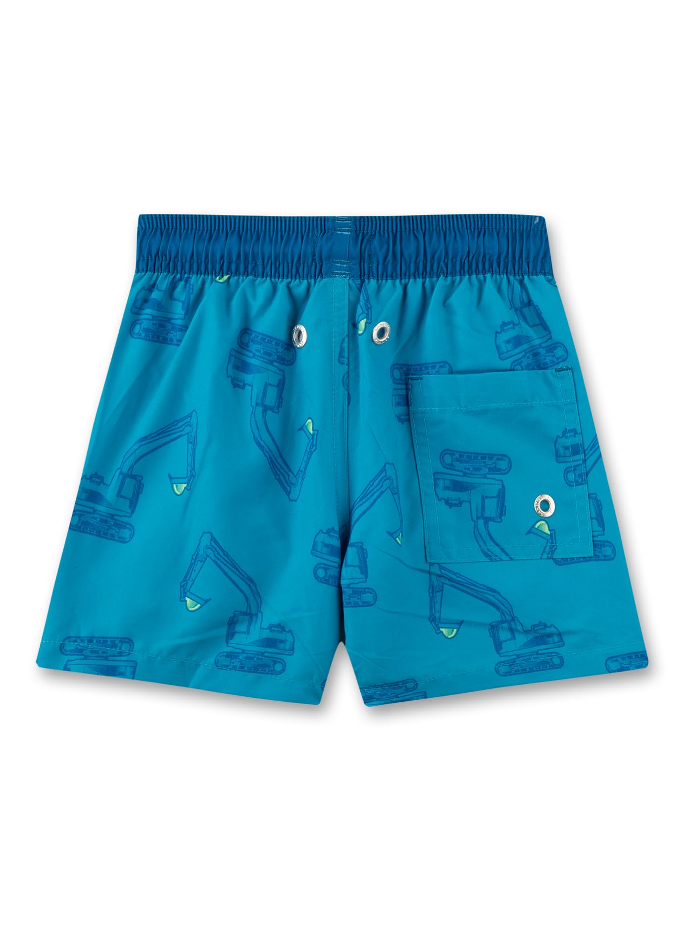 sanetta-jungen-badeshorts-blau-bagger-aus-recyceltem-polyester image 2