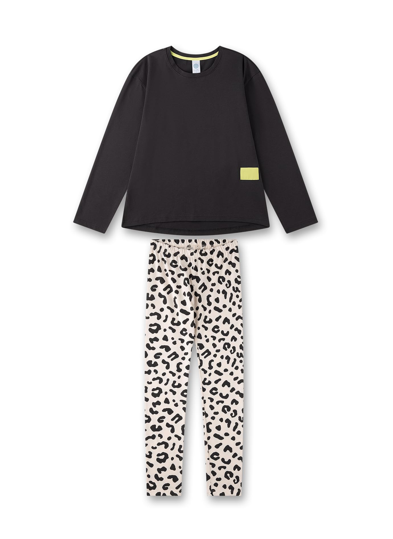 sanetta-m-dchen-schlafanzug-schwarz-pyjamaset-aus-baumwolle image 1