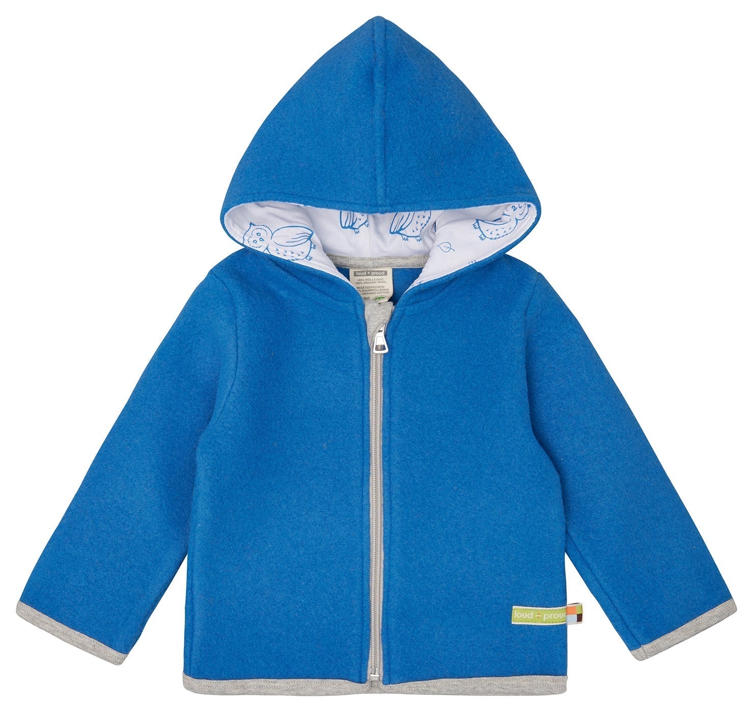 loud-proud-wollfleece-jacke-mit-kapuze-bio-wollfleece-jacke image 1