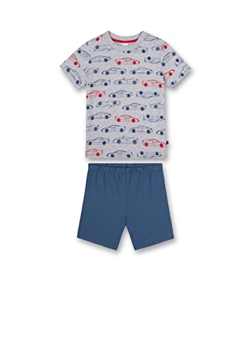 sanetta-jungen-schlafanzug-kurz-graumelange-auto-pyjamaset image 4