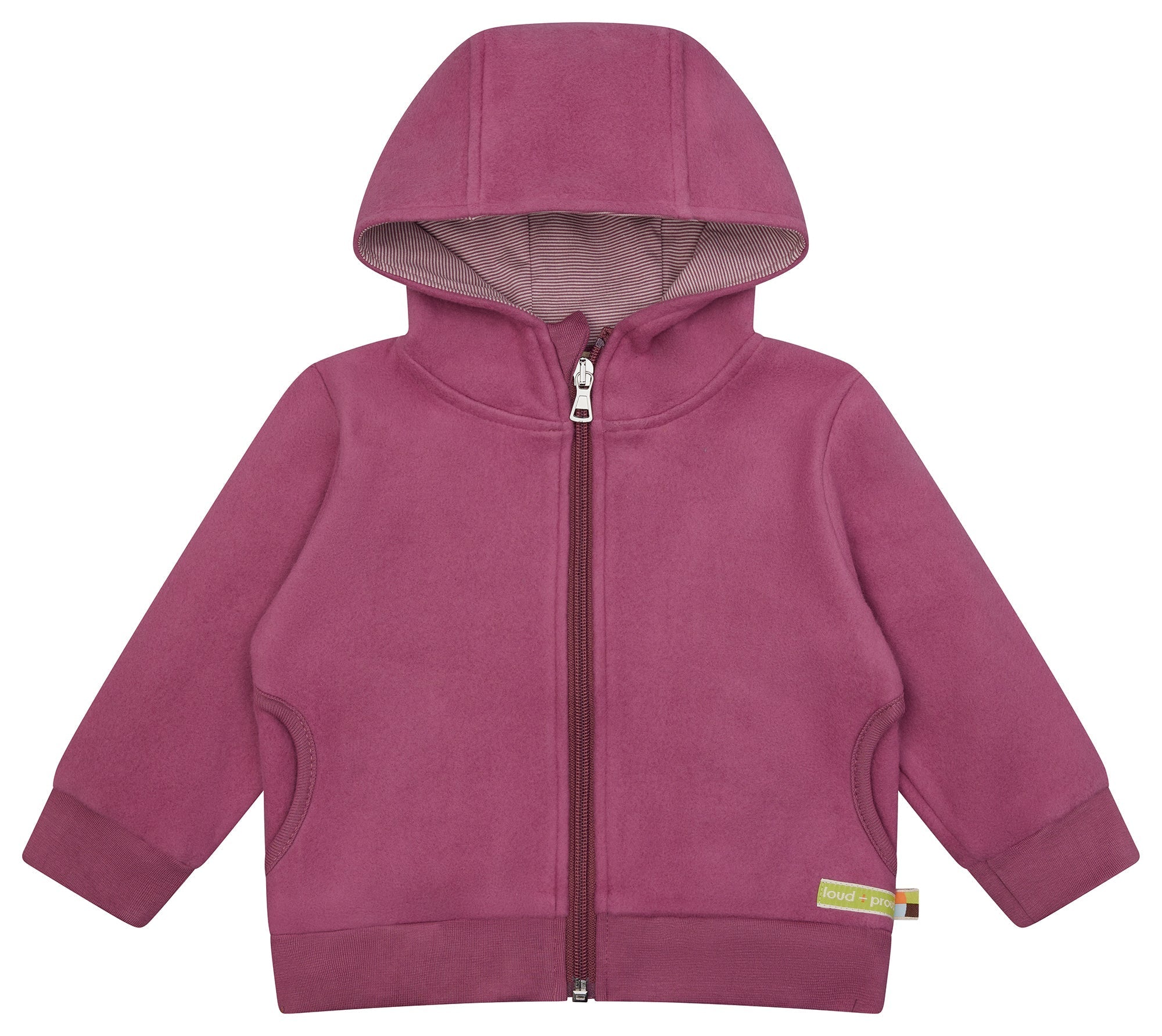 loud-proud-jacke-aus-baumwoll-fleece-kinder-kapuzenjacke image 4