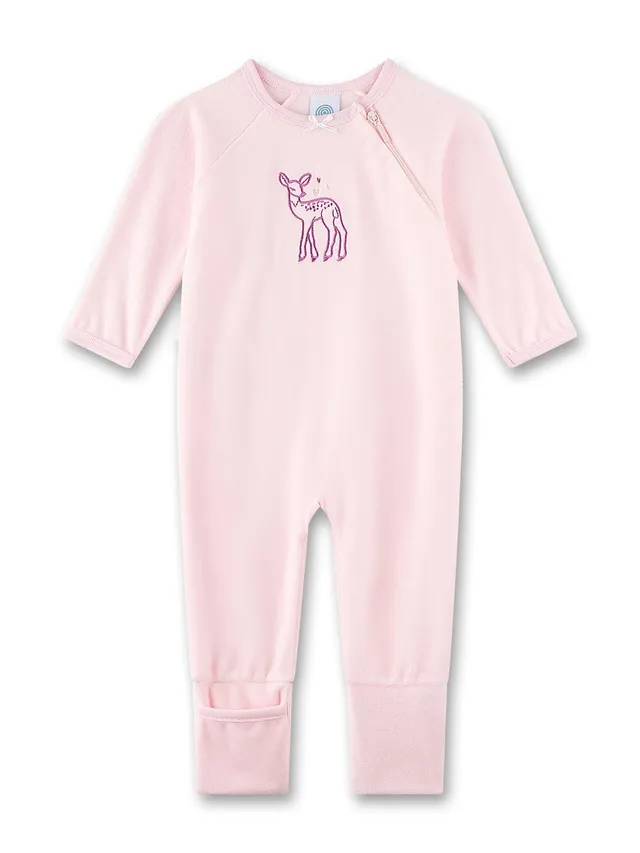 sanetta-baby-strampler-rosa-reh-nicki-aus-baumwoll-mix image 1