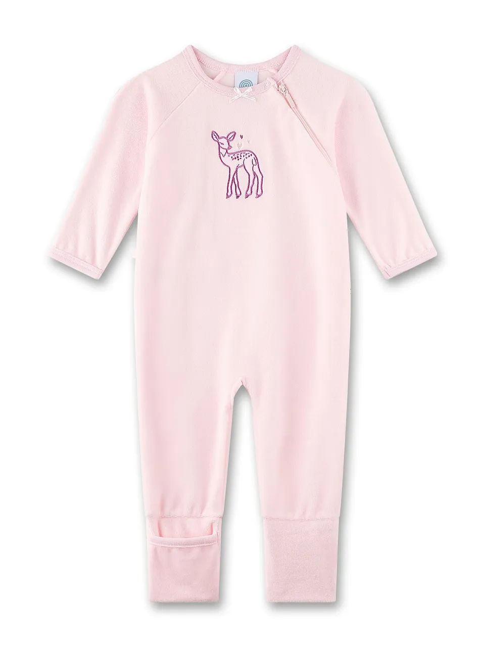 sanetta-baby-strampler-rosa-reh-nicki-aus-baumwoll-mix image 1