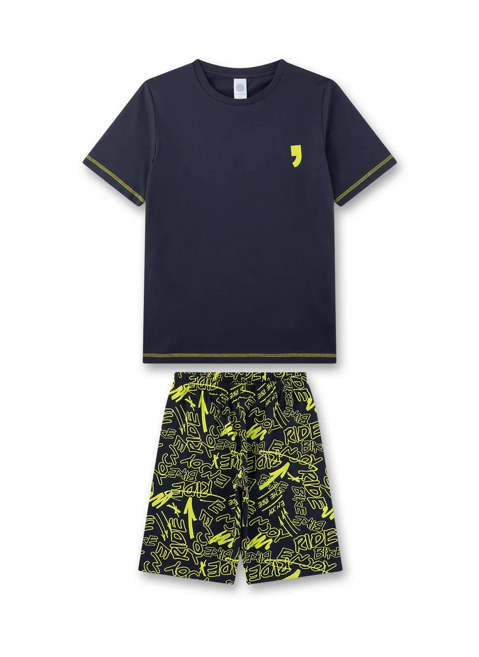 sanetta-jungen-schlafanzug-kurz-blau-pyjamaset-f-r-jungen-aus-baumwolle image 1