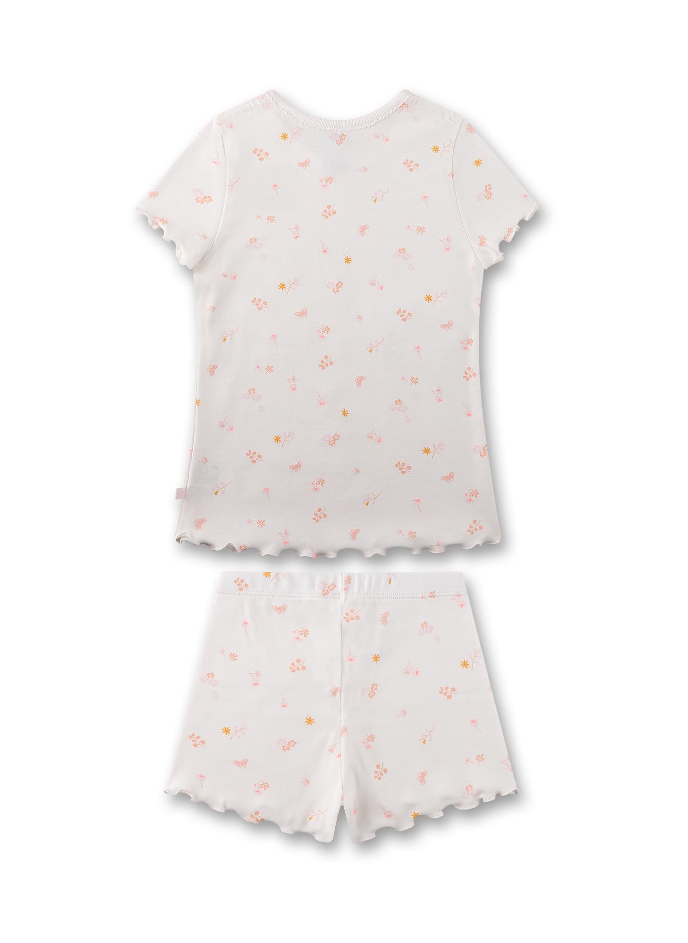 sanetta-m-dchen-schlafanzug-kurz-off-white-blumen-pyjamaset-aus-baumwolle-f-r-m- image 2
