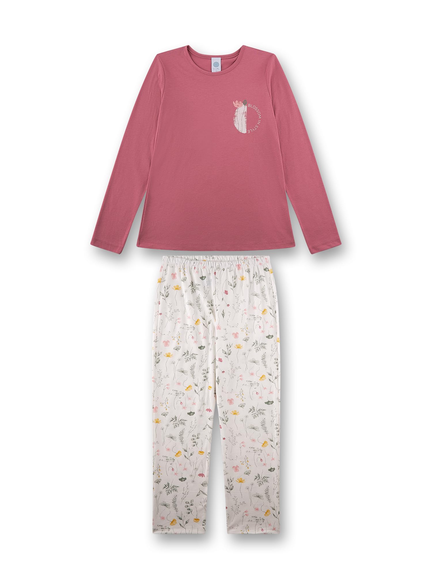 sanetta-m-dchen-schlafanzug-lang-rosa-blumen-baumwoll-modal-mix image 1