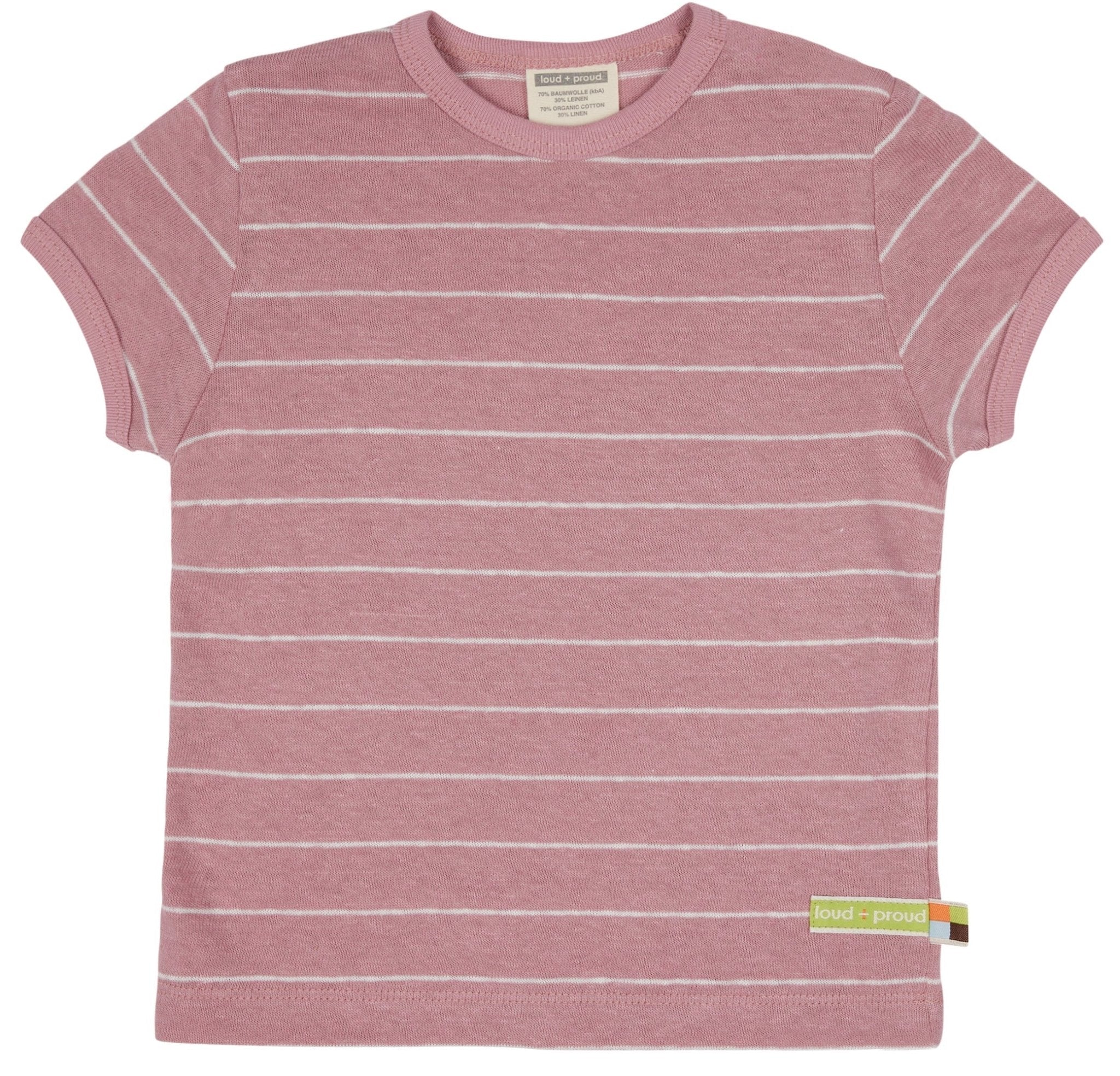 loud-proud-t-shirt-streifen-mit-leinen image 1