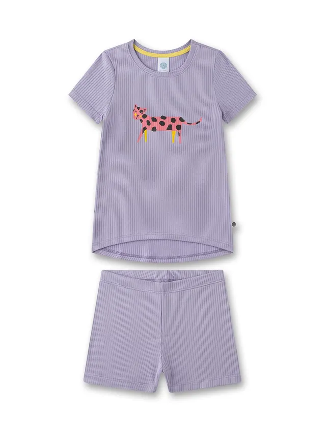 sanetta-m-dchen-schlafanzug-kurz-lila-pyjamaset-aus-viskose-baumwoll-mix image 1