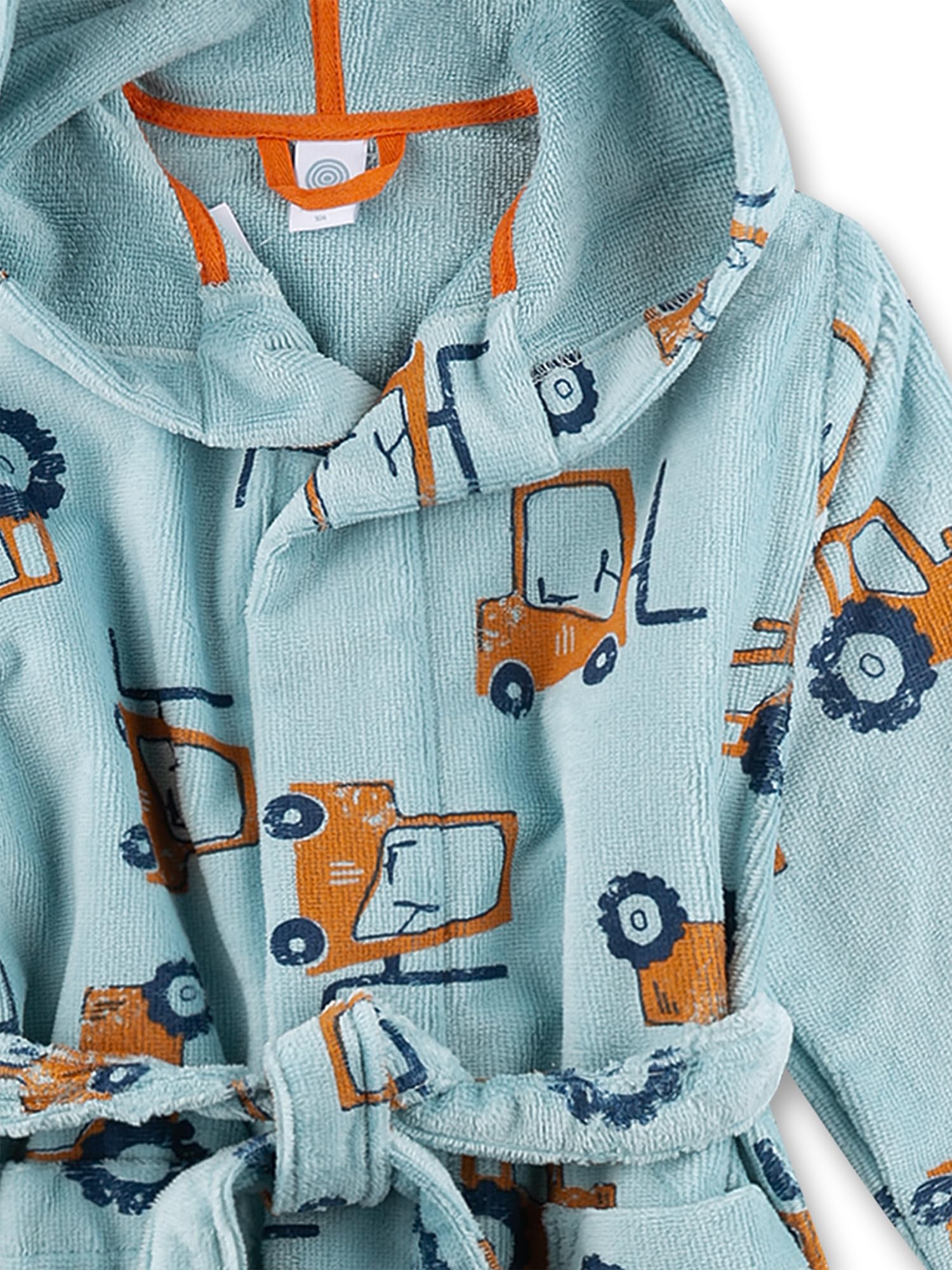 sanetta-jungen-bademantel-blau-traktor-aus-frottee image 3