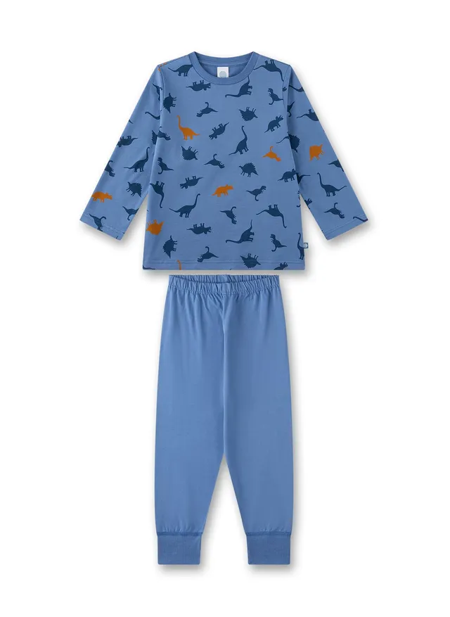 sanetta-jungen-schlafanzug-lang-blau-pyjamaset-aus-baumwolle image 1
