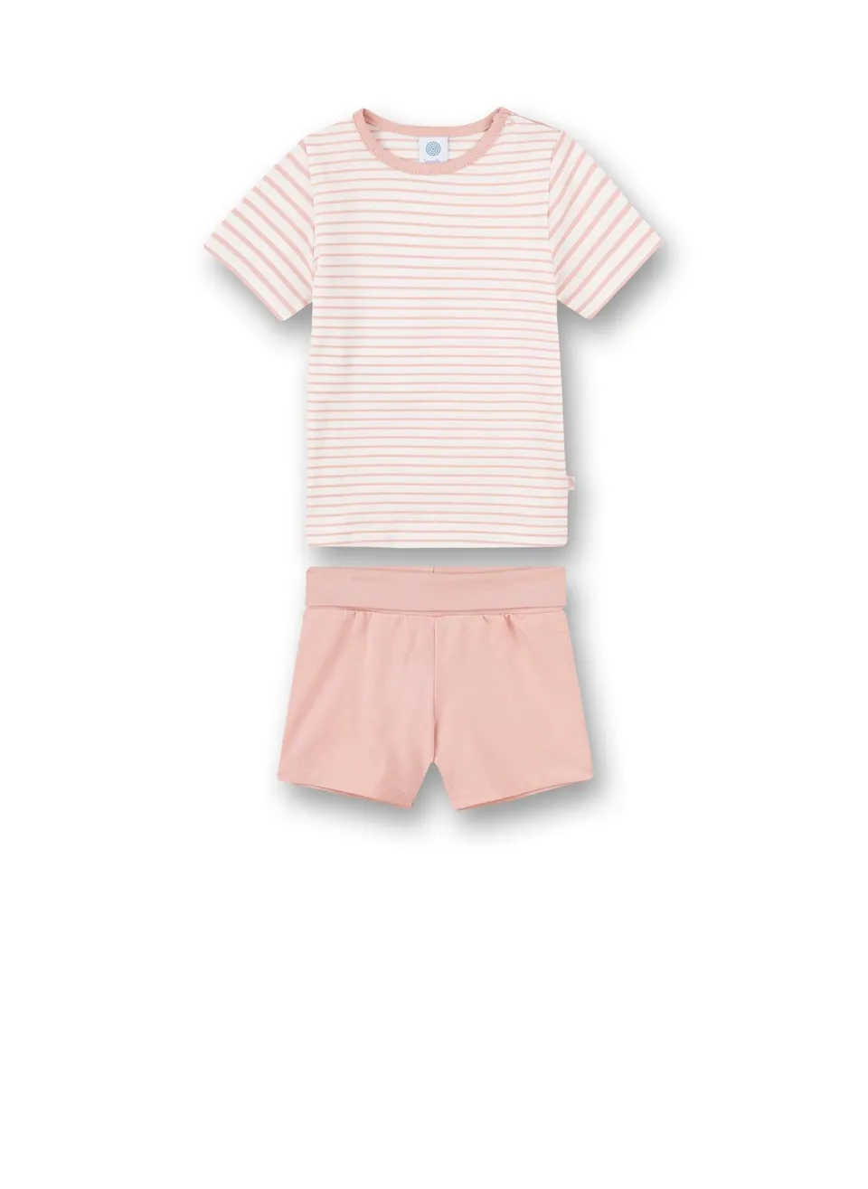 sanetta-m-dchen-schlafanzug-kurz-rosa-ringel-bio-baumwolle-gots image 1