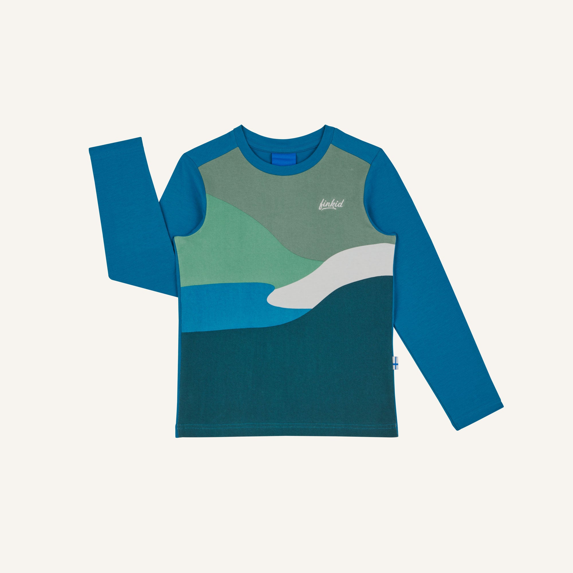 finkid-ilo-kinder-longsleeve-bio-baumwolle-landschaftsprint image 2