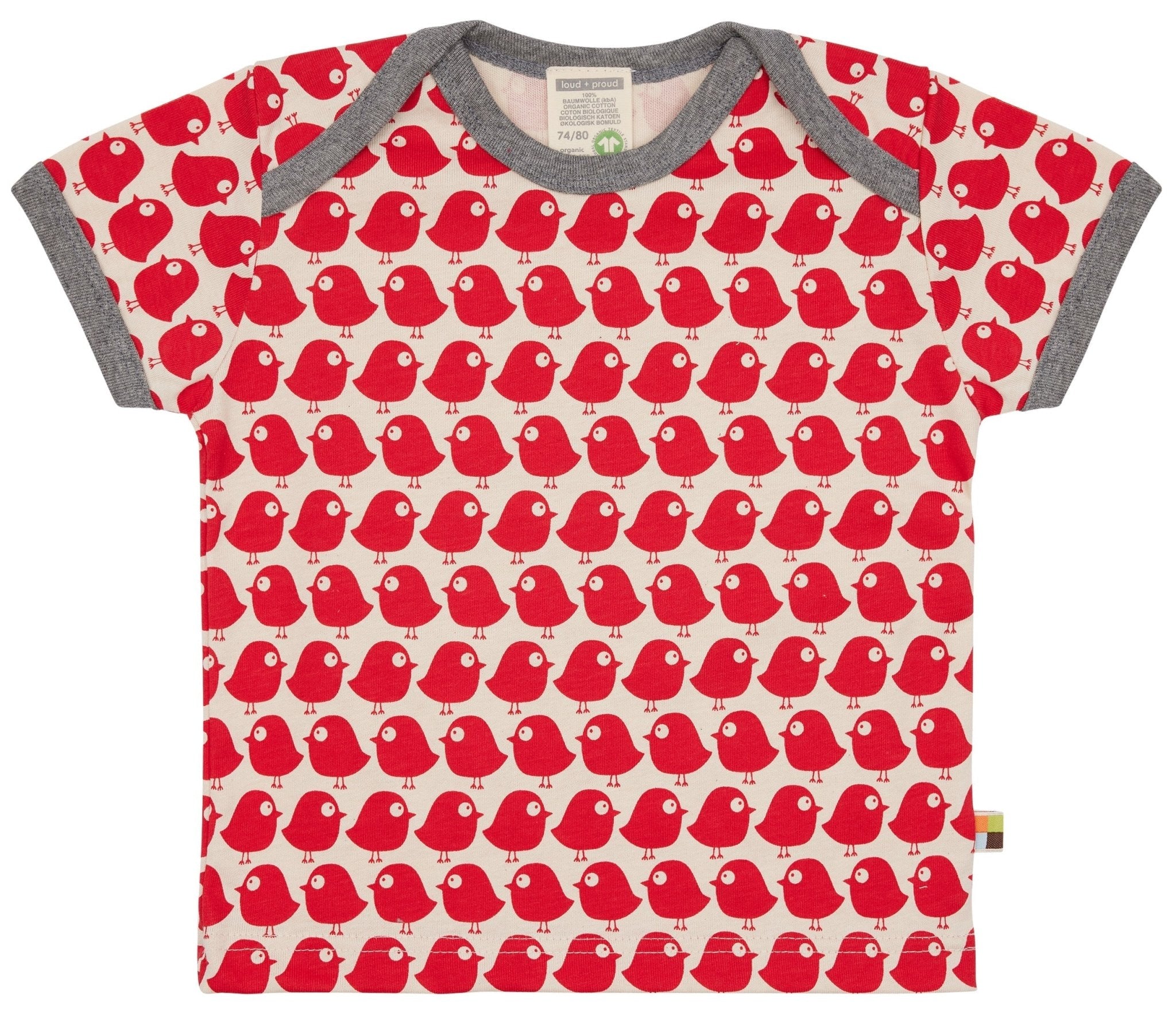 loud-proud-t-shirt-mit-druck-v-gel-bio-baumwolle-t-shirt image 1