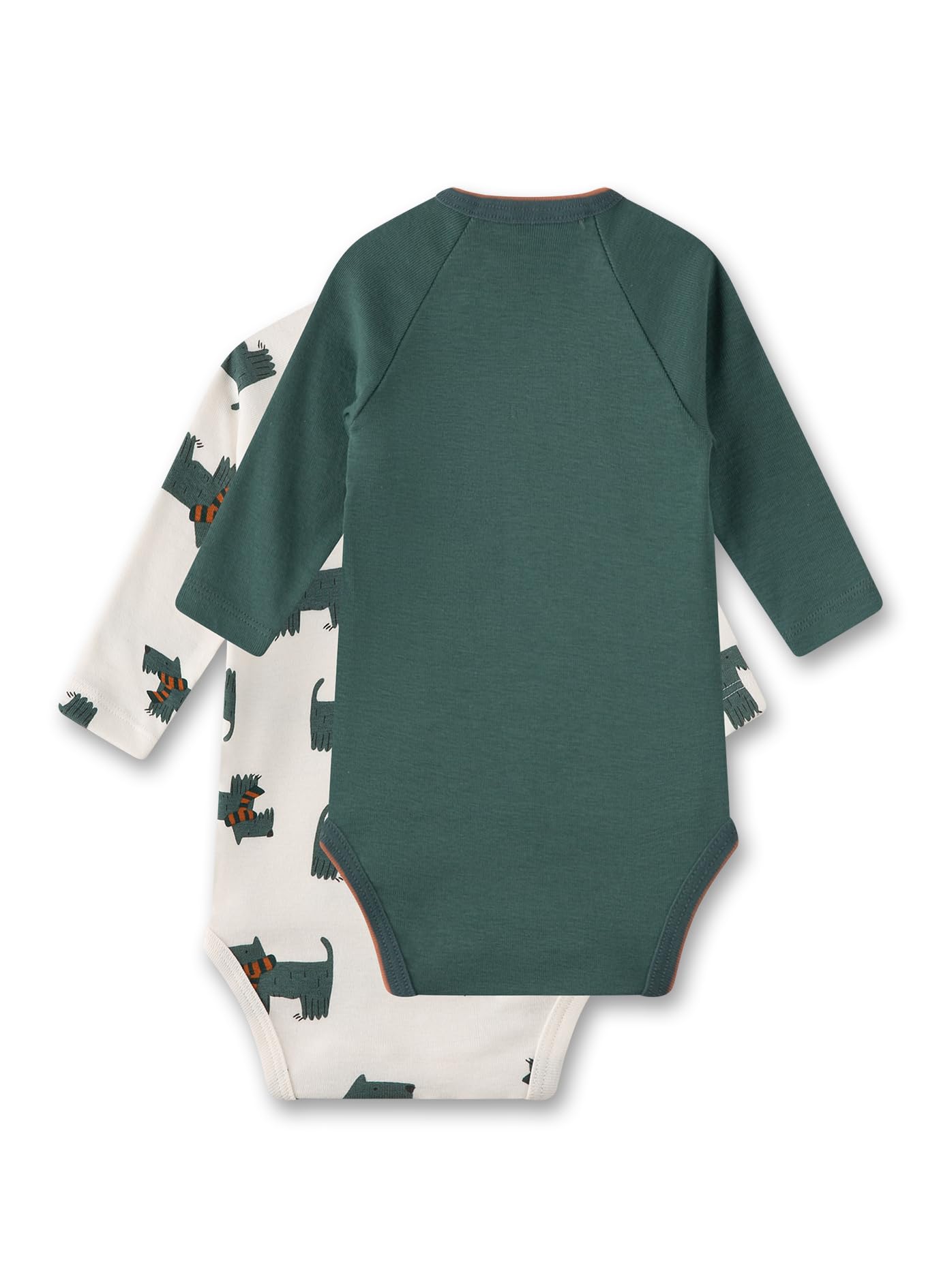 sanetta-wickelbody-langarm-doppelpack-off-white-gr-n-hunde-allover-f-r-jungen image 2