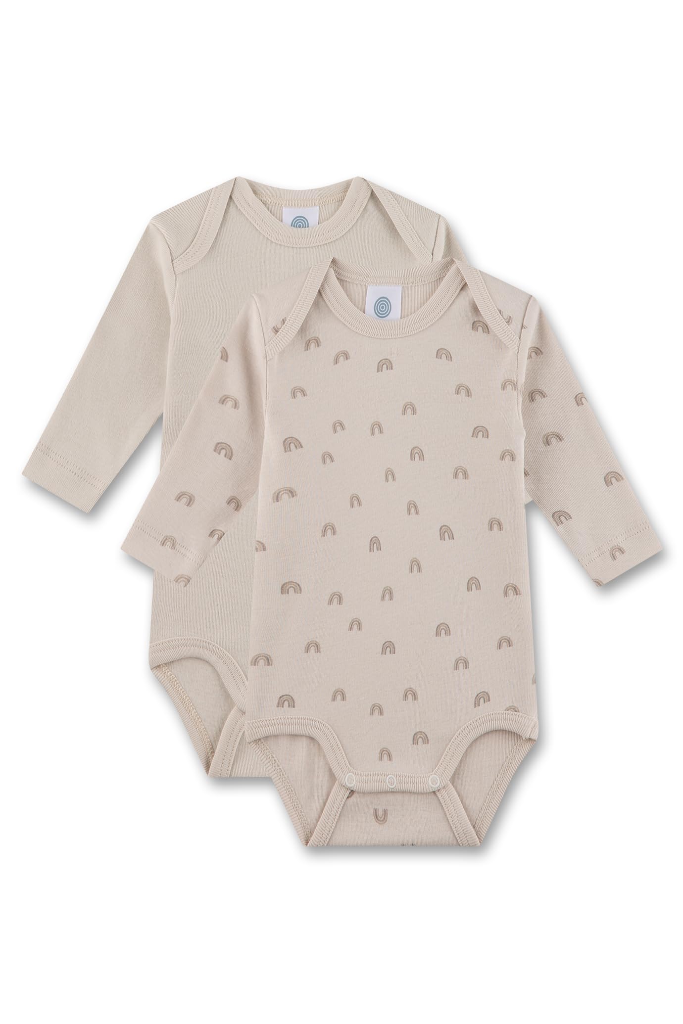 sanetta-baby-body-langarm-doppelpack-beige-regenbogen-unisex-body-aus-bio-baumwo image 1