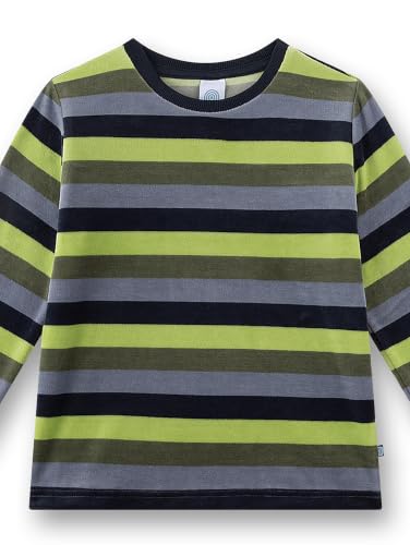 sanetta-jungen-schlafanzug-lang-khaki-ringel-aus-nicki-kinderpyjama-gr-n image 6