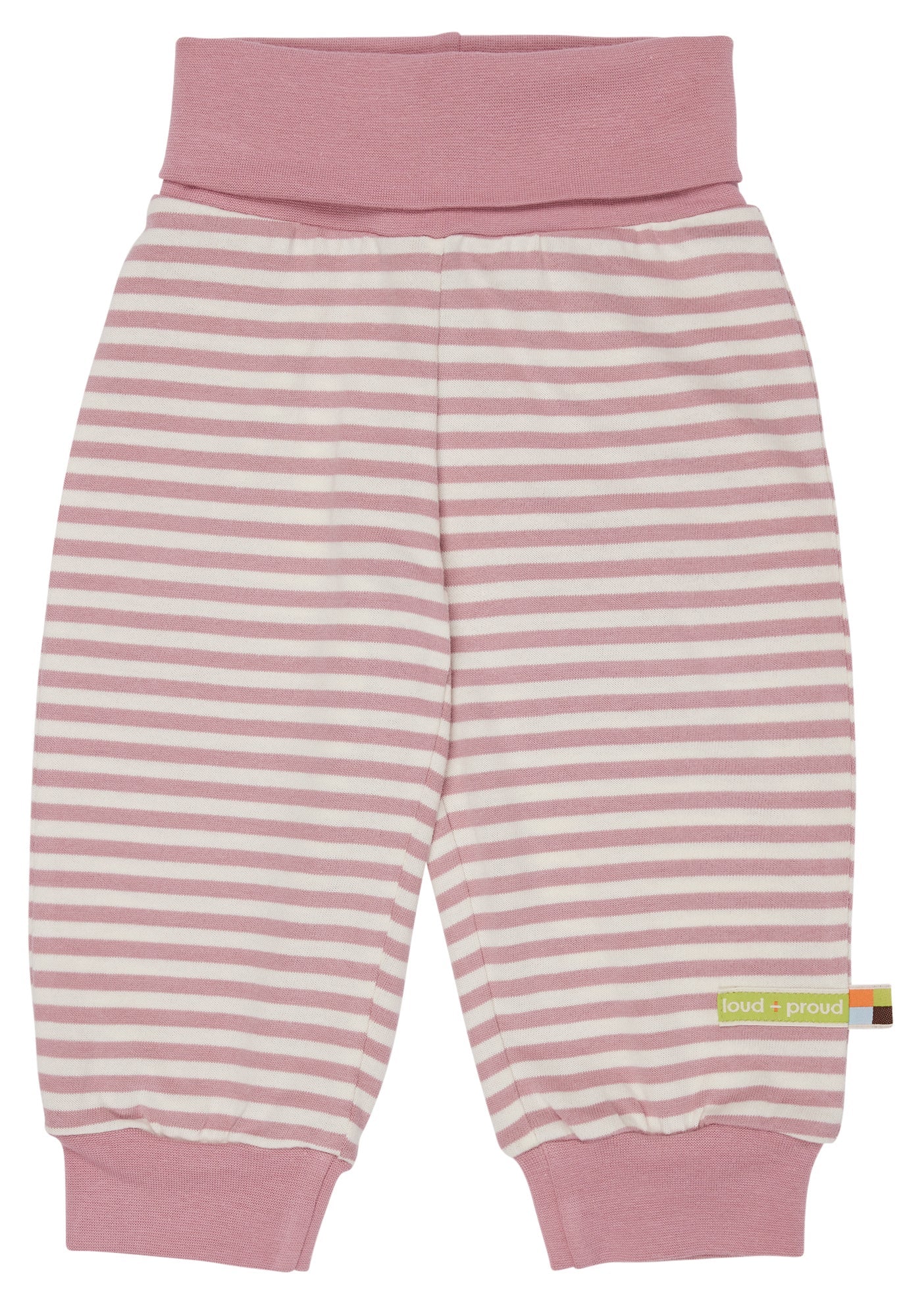 loud-proud-weiche-hose-geringelter-jersey-babyhose-mit-umschlagbund image 1