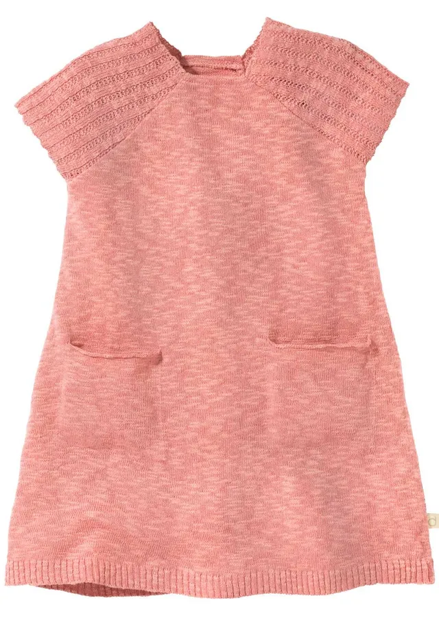 disana-leinen-strickkleid-m-dchen-sommer-kleid-knielang-aus-bio-baumwolle-und-bi image 1