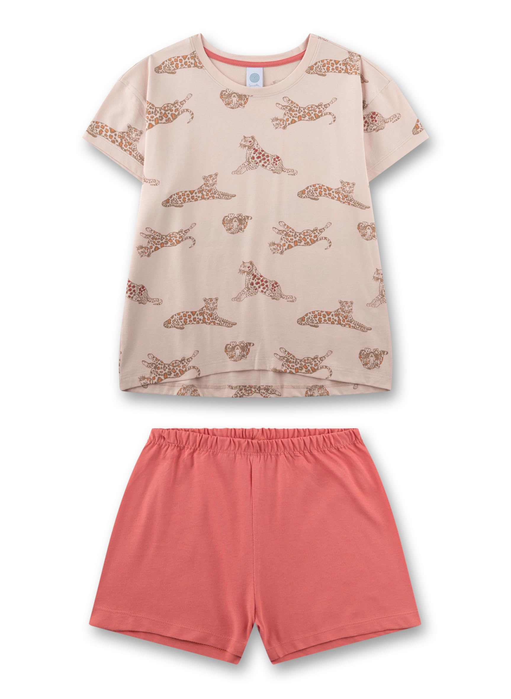 sanetta-m-dchen-schlafanzug-kurz-orange-leopard-aus-100-baumwolle image 1