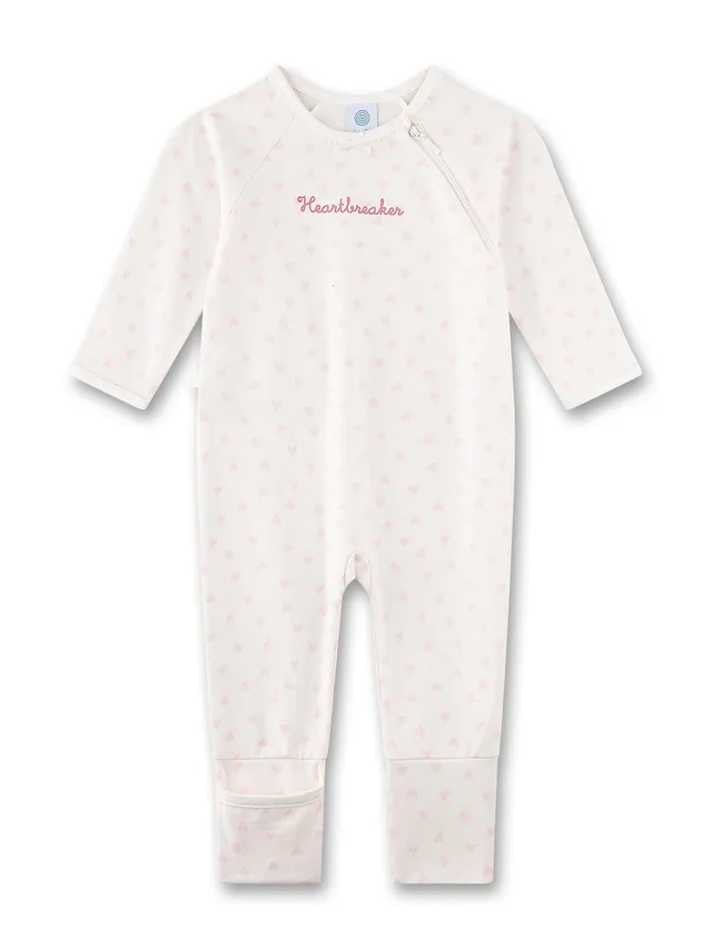 sanetta-baby-strampler-wei-herzen-beige-m-dchen-overall-baumwolle image 1
