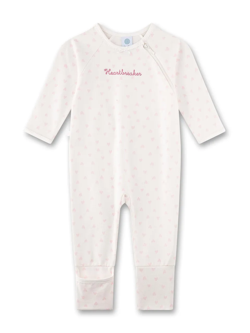 sanetta-baby-strampler-wei-herzen-beige-m-dchen-overall-baumwolle image 1