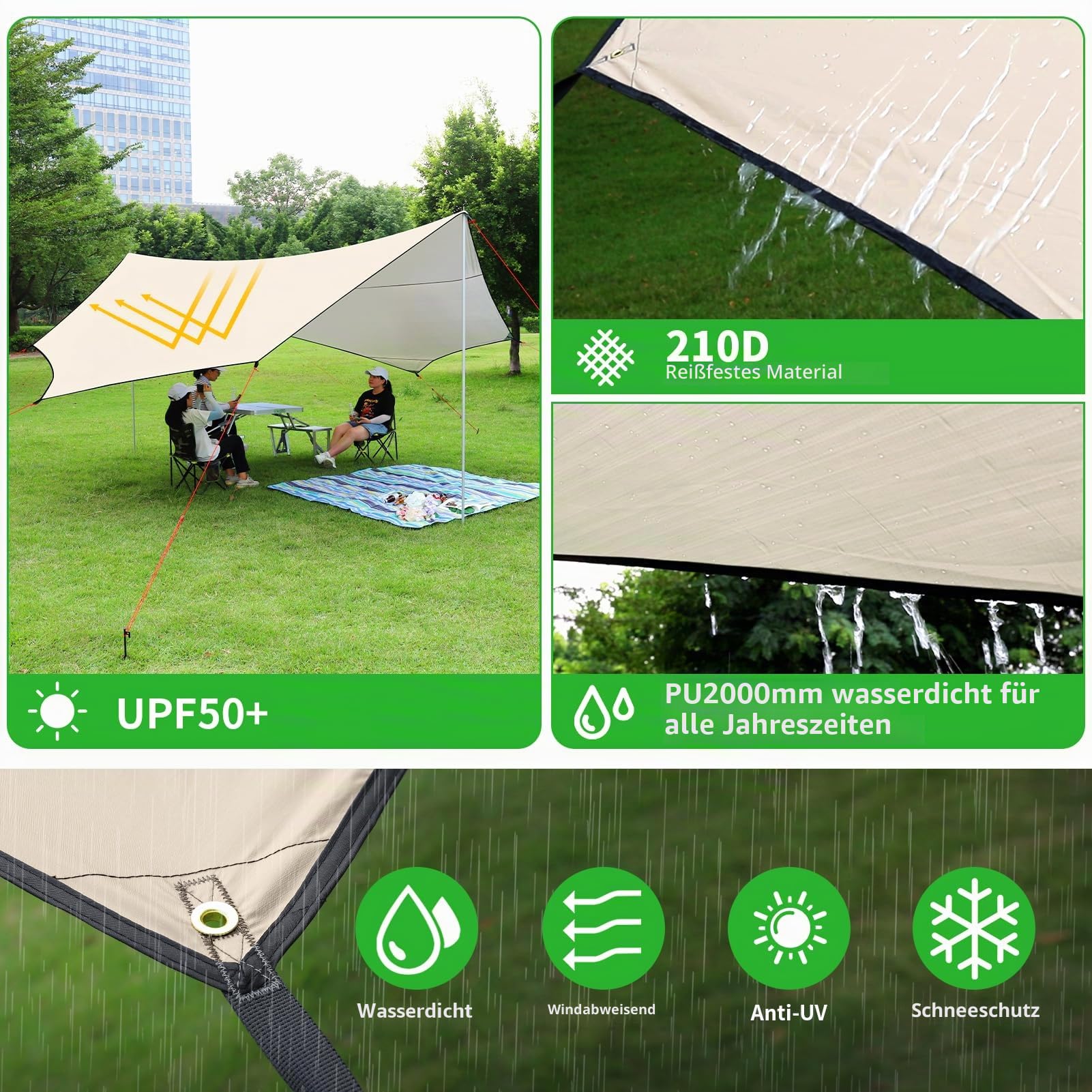 desoto-outdoor-tarp-sonnenschutz-berdachung-5-x-5-m-wasserdicht image 2