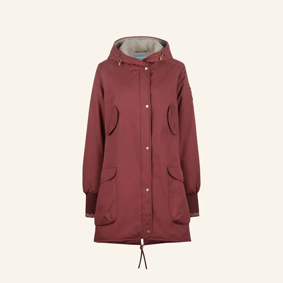 finkid-ivalukka-damen-winterparka-baumwolle-teddyfleece image 1