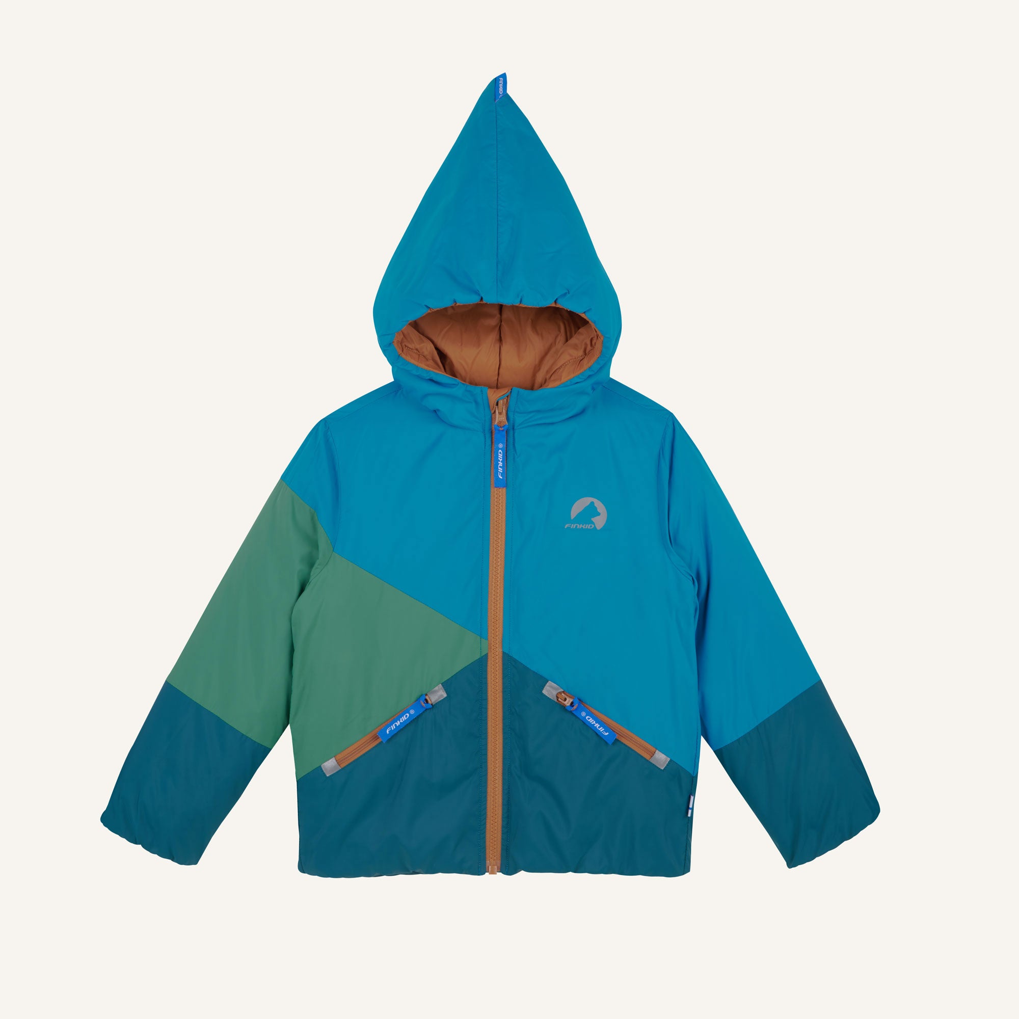 finkid-sirkus-kinder-zip-in-innenjacke-colorblocking-leicht-wattiert image 3