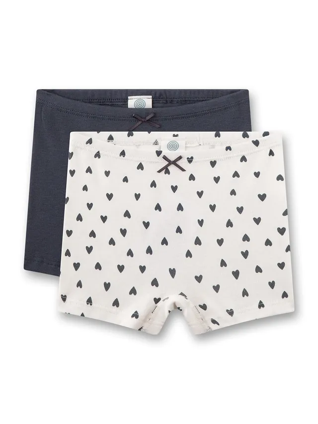 sanetta-m-dchen-pantys-doppelpack-wei-schwarz-herzen-baumwolle-2er-set image 1