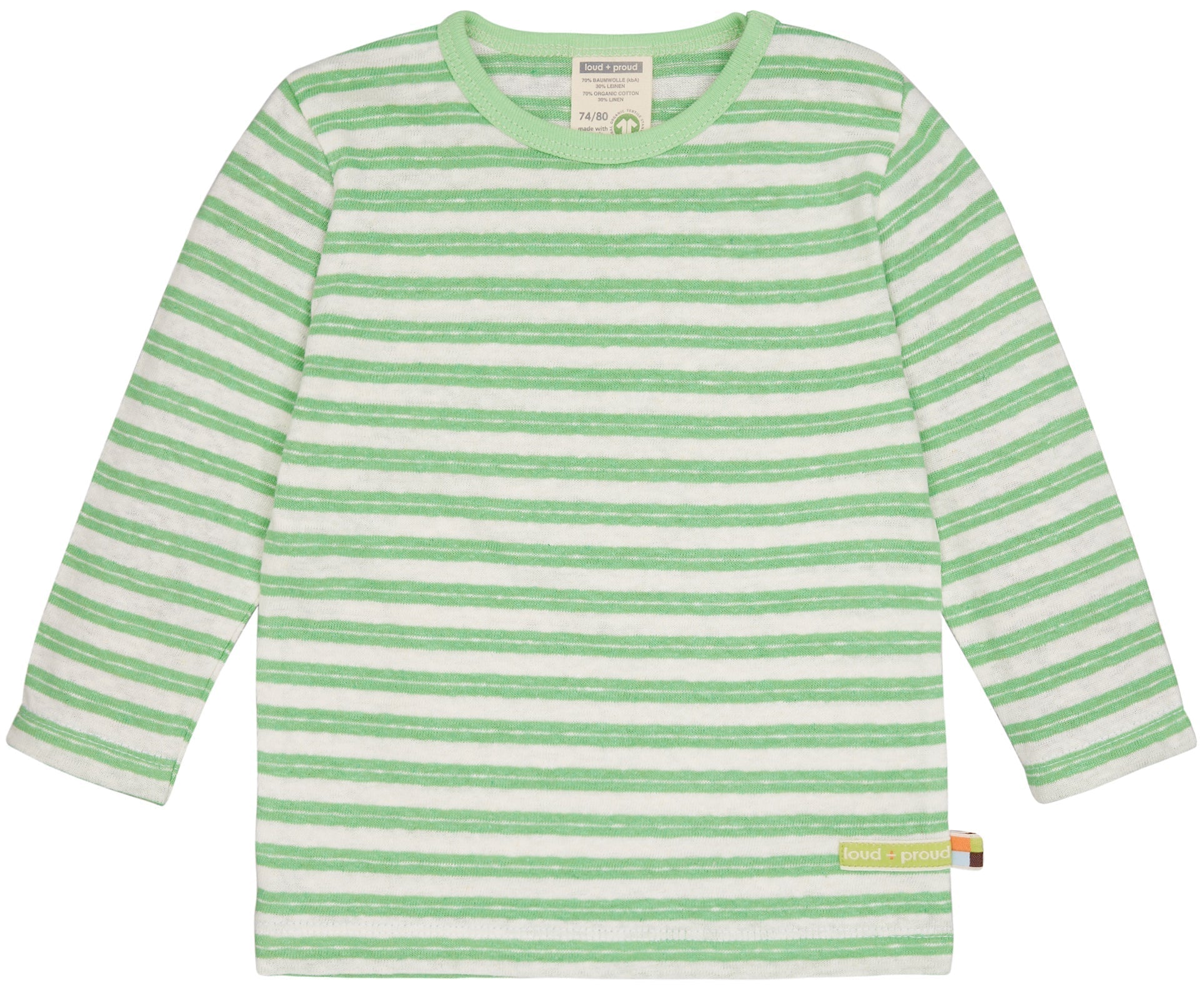 loud-proud-shirt-streifen-mit-leinen-gestreiftes-kinder-shirt image 7