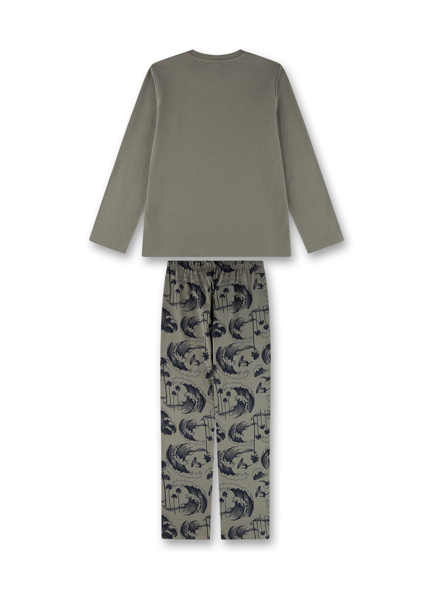 sanetta-jungen-schlafanzug-lang-grau-baumwolle-pyjamaset image 2