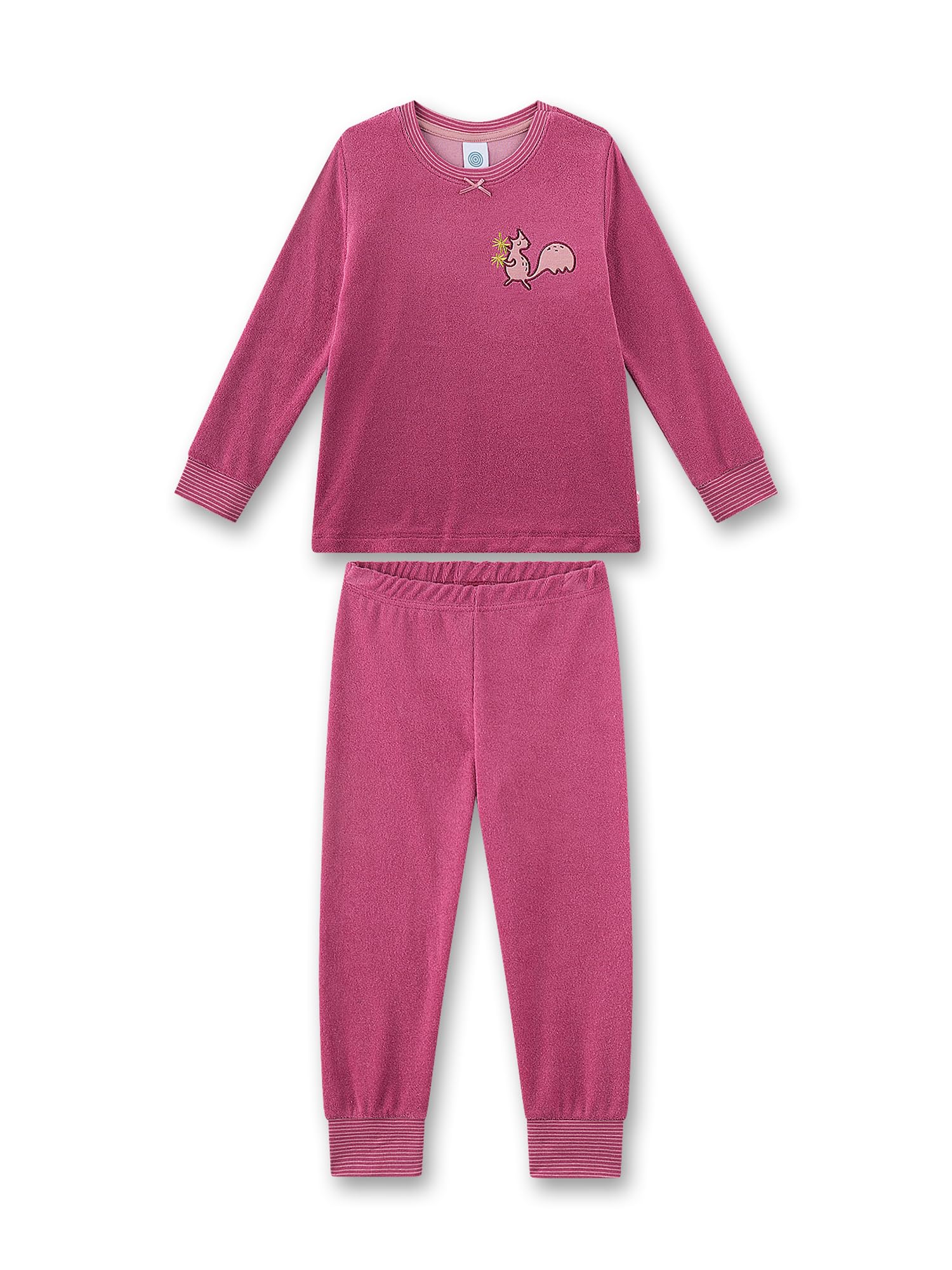sanetta-m-dchen-schlafanzug-lang-lila-eichh-rnchen-aus-frottee image 1