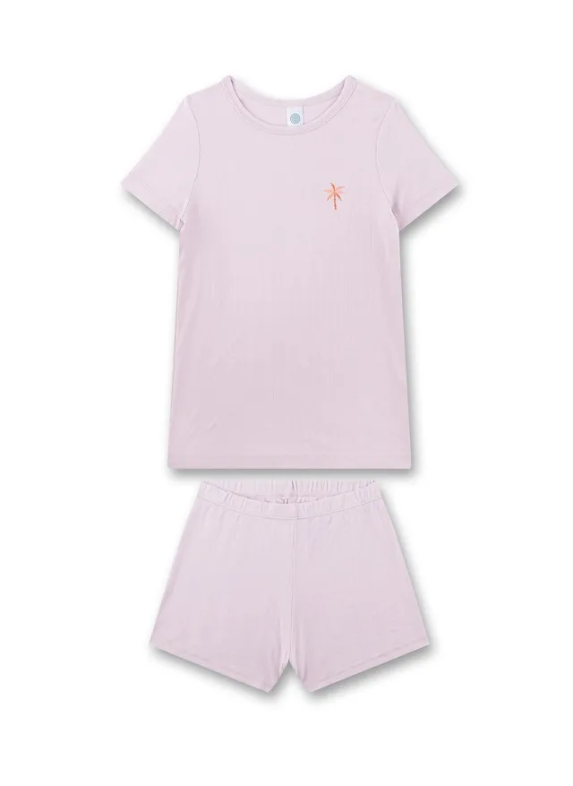 sanetta-m-dchen-schlafanzug-kurz-rosa-pyjamaset-aus-viskose-mix image 1