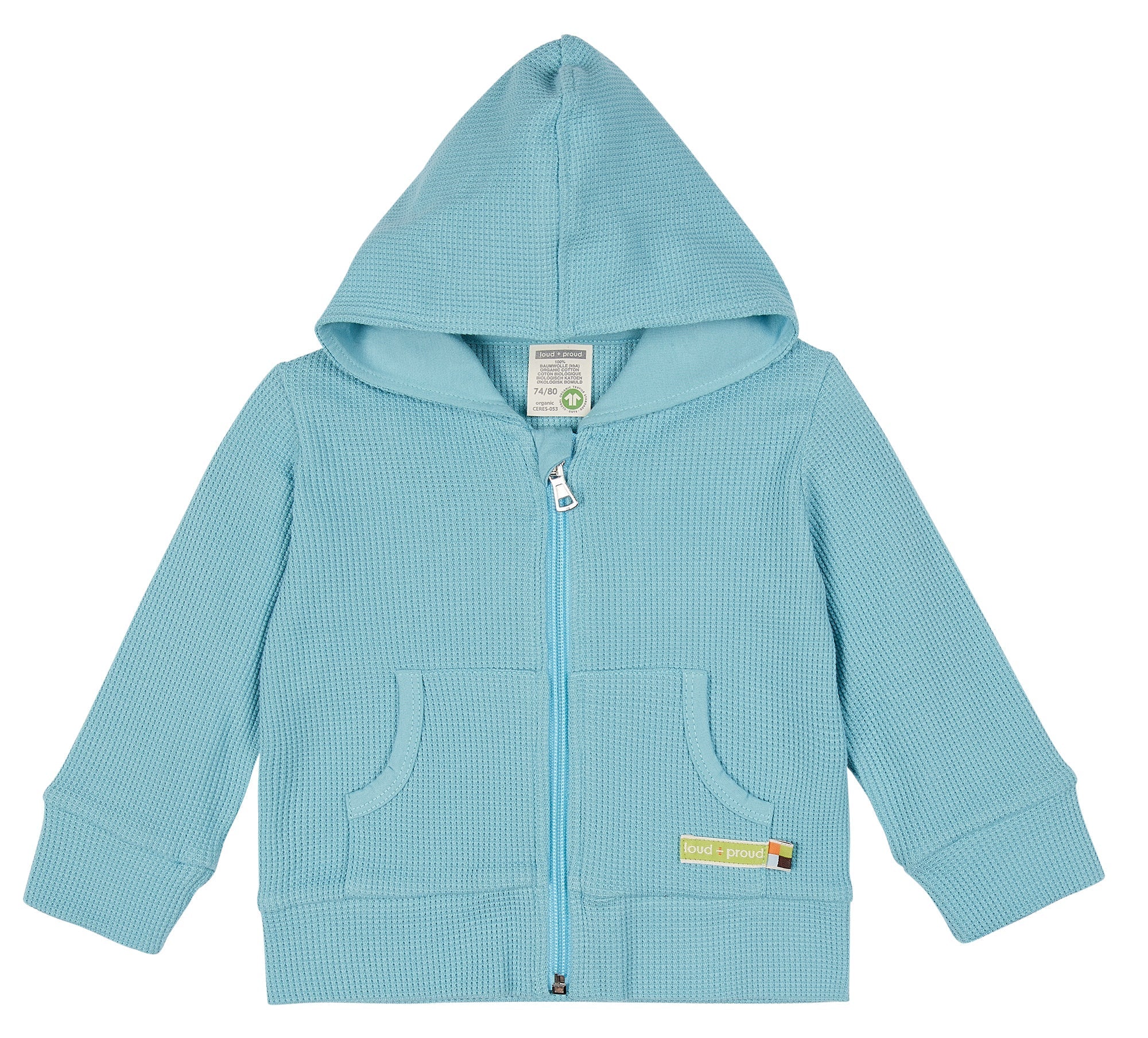 loud-proud-kapuzenjacke-waffelstruktur-sweatjacke-mit-k-ngurutaschen image 3