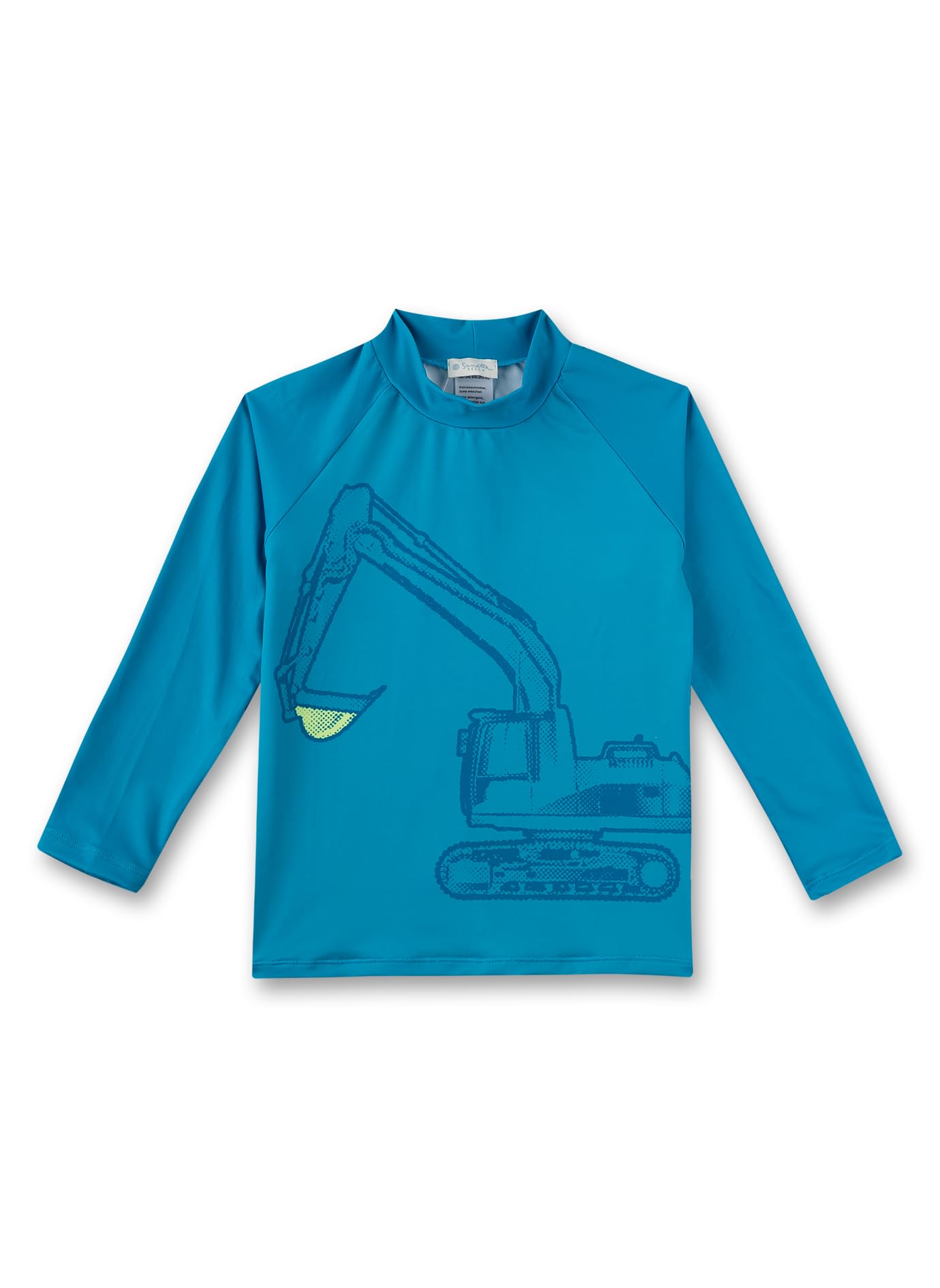 sanetta-kinder-uv-shirt-blau-bagger-badeshirt-aus-recyceltem-polyester-f-r-junge image 1