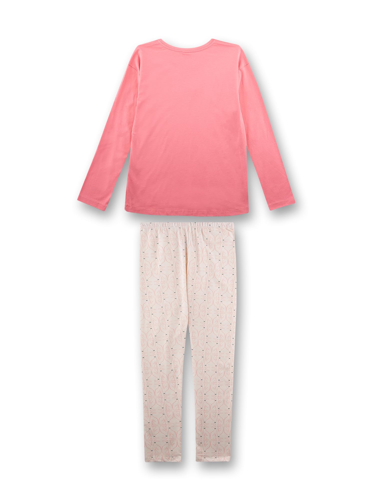 sanetta-m-dchen-schlafanzug-lang-rosa-baumwolle-mit-leggings image 2