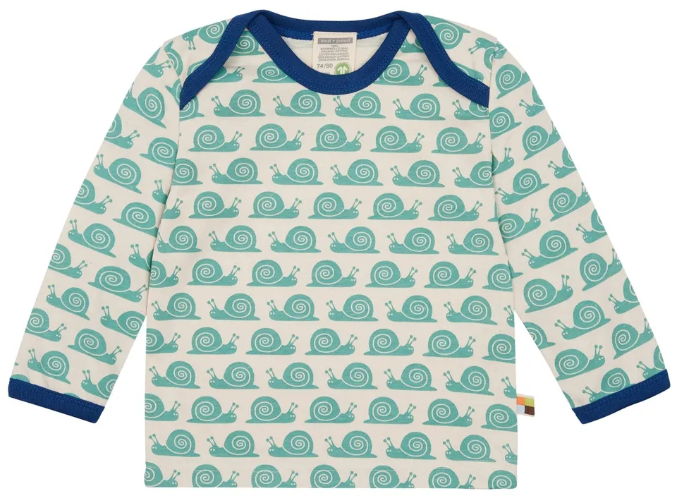 loud-proud-shirt-langarm-mit-druck-schnecken-langarmshirt-kinder image 1