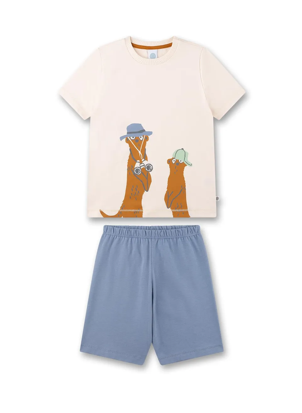 sanetta-jungen-schlafanzug-kurz-beige-pyjamaset-aus-baumwolle-f-r-jungen image 1