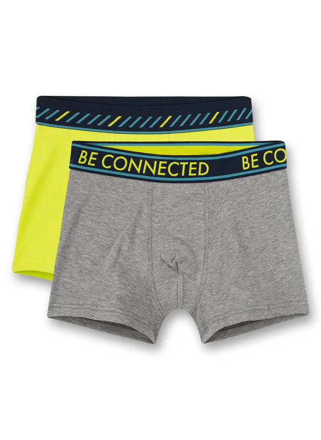 sanetta-jungen-hipshorts-doppelpack-graumelange-und-lemon-gr-n-unterhose image 1
