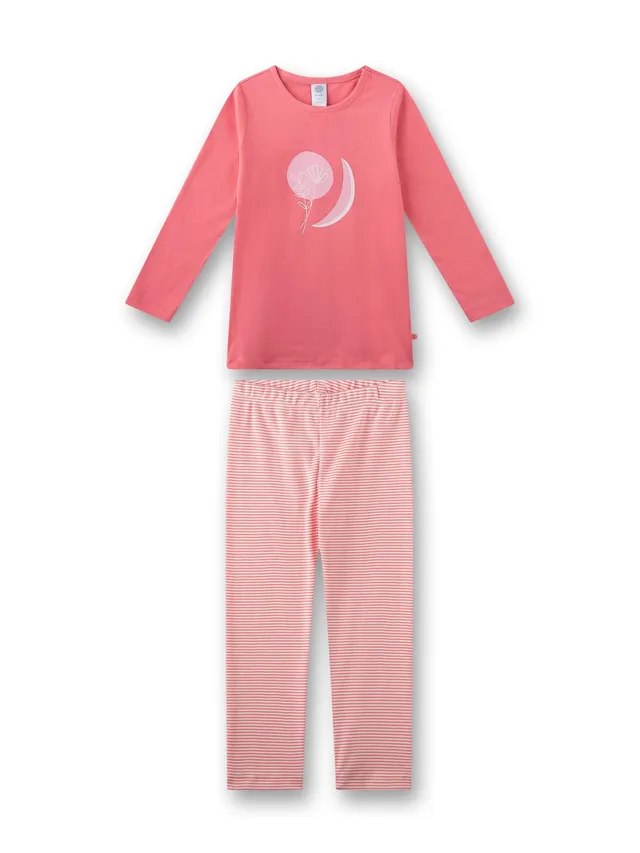 sanetta-pure-m-dchen-schlafanzug-lang-rosa-100-bio-baumwolle image 1