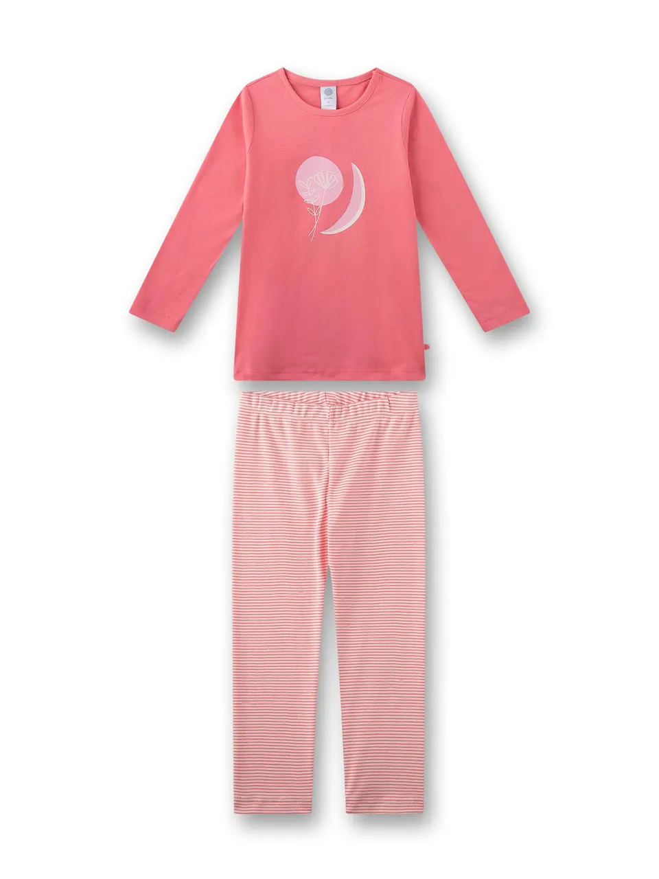 sanetta-pure-m-dchen-schlafanzug-lang-rosa-100-bio-baumwolle image 1