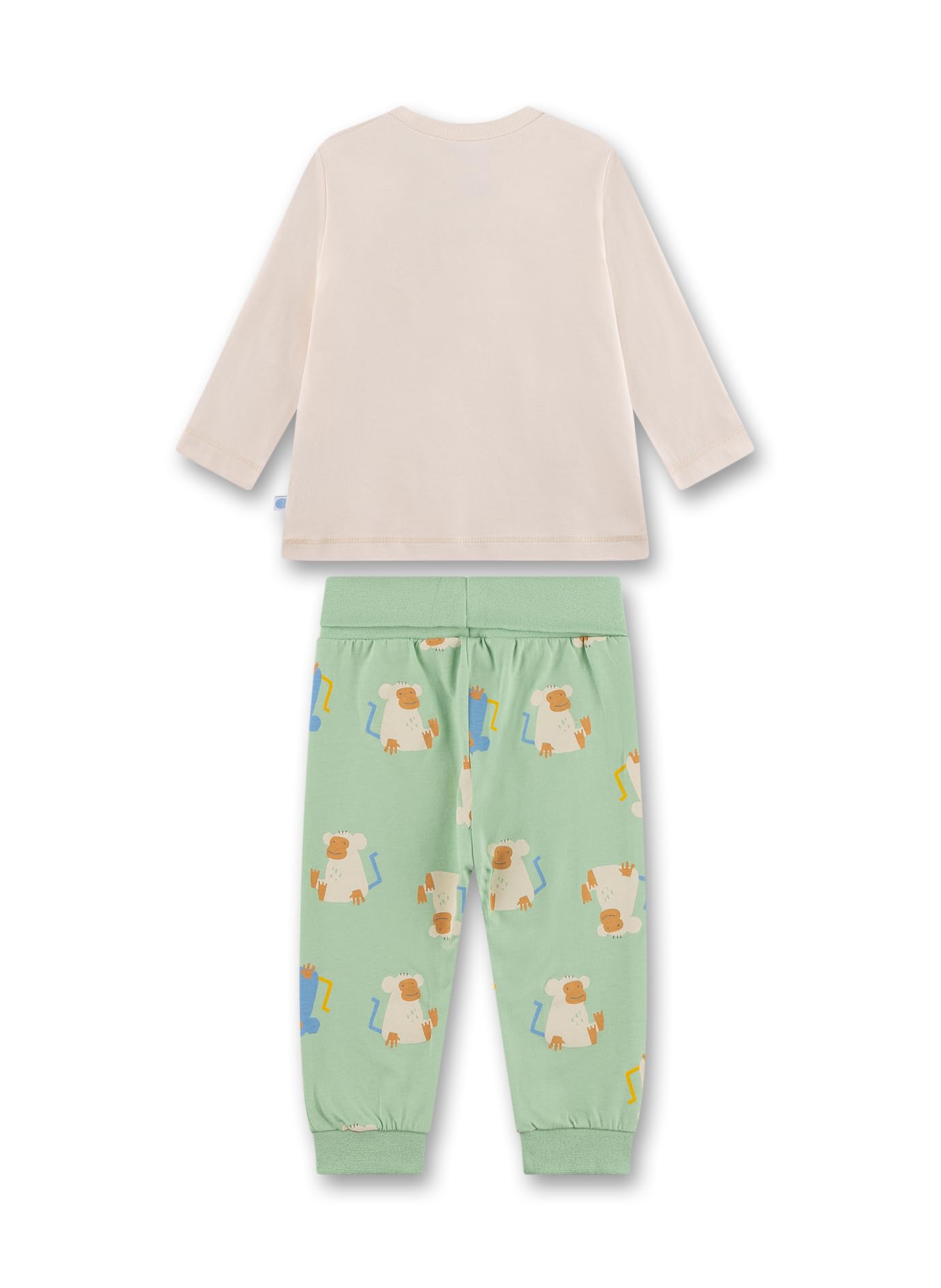sanetta-jungen-schlafanzug-beige-affe-aus-bio-baumwolle image 2