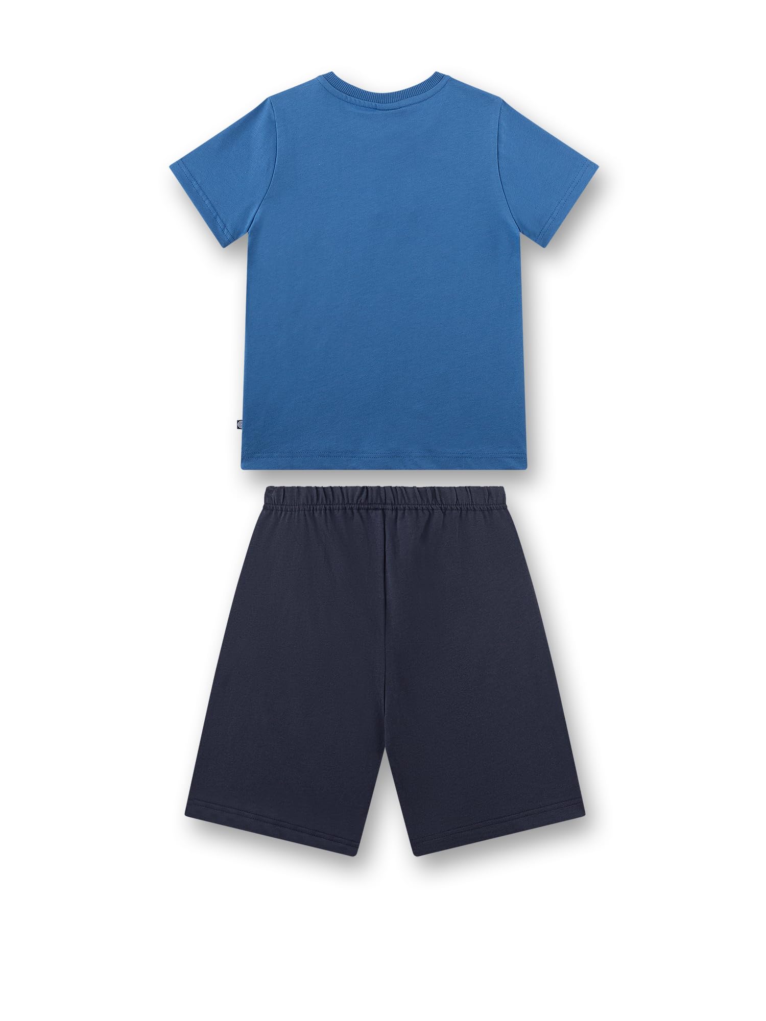 sanetta-pure-jungen-schlafanzug-kurz-blau-polizei-100-bio-baumwolle image 2