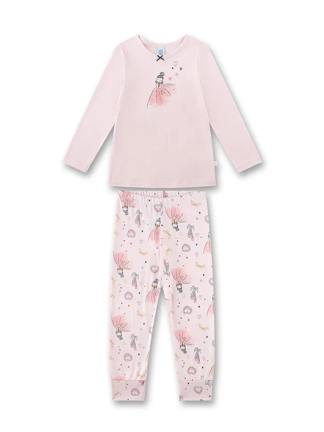 sanetta-m-dchen-schlafanzug-lang-rosa-ballerina-modal-baumwoll-mix image 1