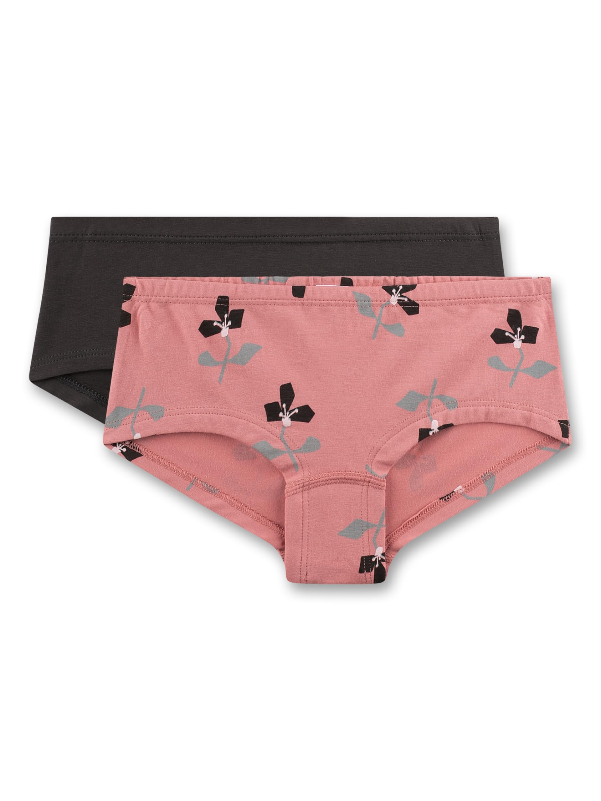 sanetta-m-dchen-hipster-doppelpack-schwarz-rosa-blumen-aus-baumwoll-mix image 1
